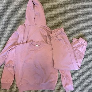 Sweatsuit Set. Joggers, Hoodied Sweatshirt, Crewneck